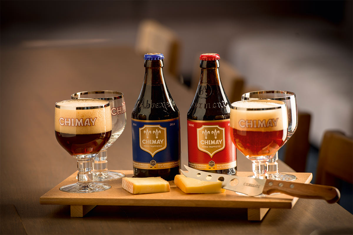 chimay beer and cheese