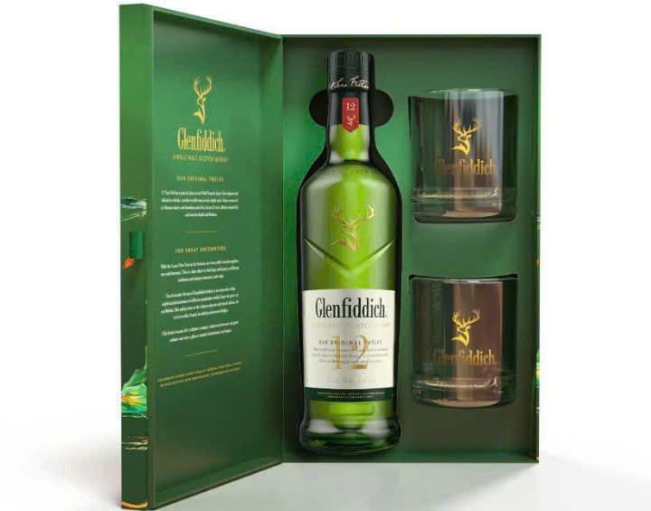 Glenfiddich-12-Hộp-Qua-2025-khi-mo-hop-qua-2